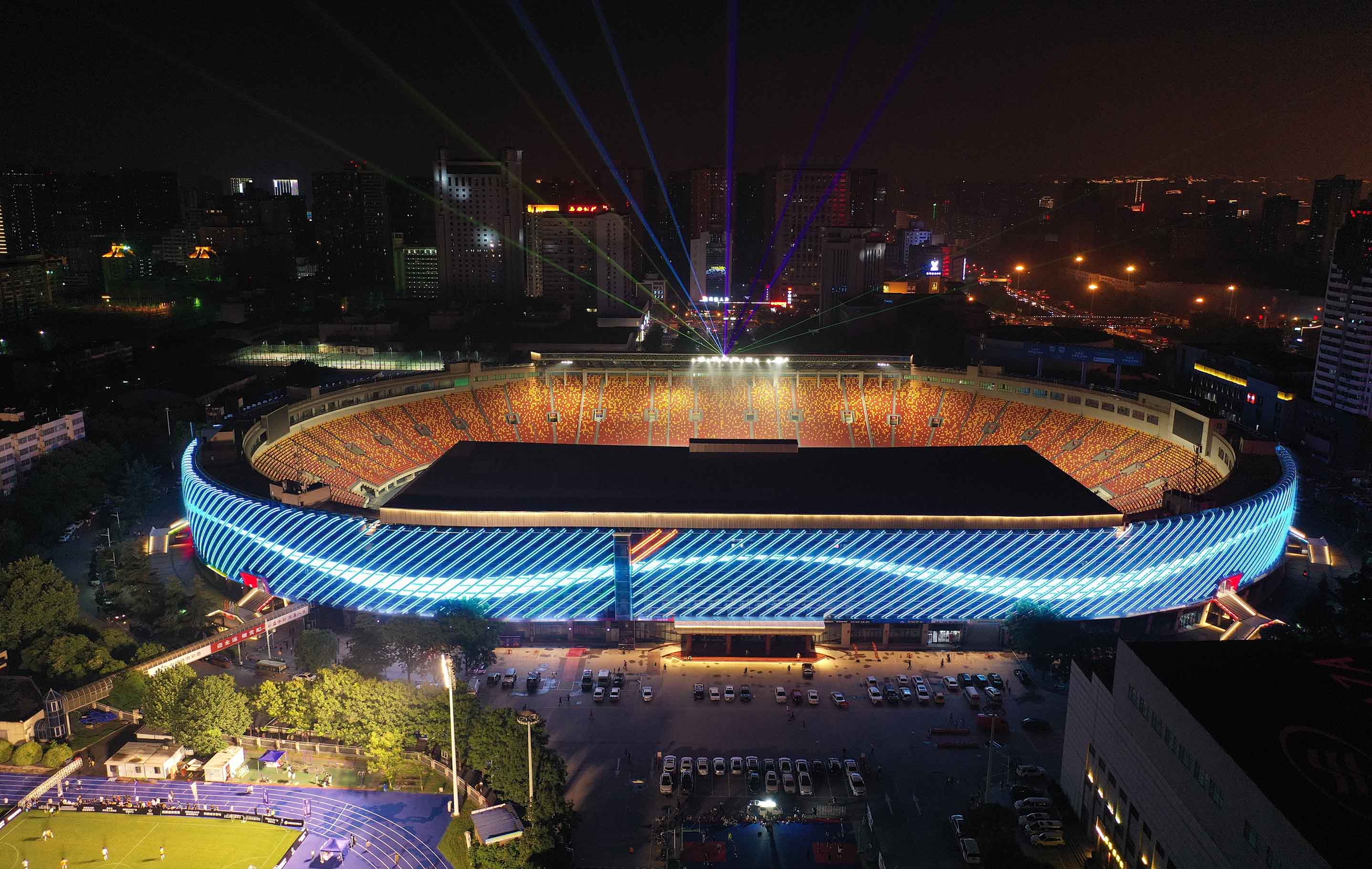 陜西省體育場改造項目-體育場室外泛光照明工程設計項目——2021神燈