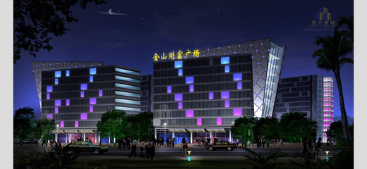 廈門金山財富廣場-建筑景觀照明設(shè)計-照明工程_照明設(shè)計_景觀照明_道路照明_城市照明-光環(huán)境設(shè)計引領(lǐng)者-深圳壹光壹城